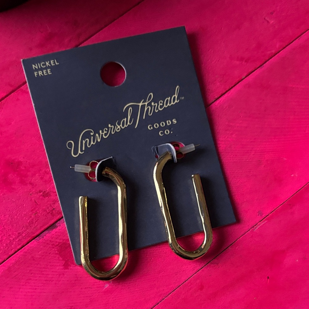Universal Thread Gold Open Hoop Earrings